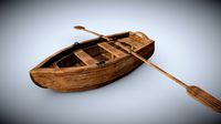 Fishermans boat PBR low-poly game ready Low-poly