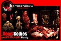 P3D: Dead Bodies (Skeleton & Mummy & Burned Corpses & Bags)