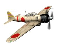 Mitsubishi A6M2 Zero Carrier Akagi 3D Model