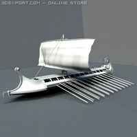 Greek ancient ship 3D Model