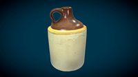 Civil War Era Whiskey Jar Stoneware Pottery