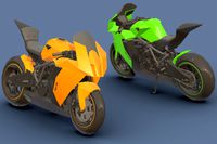 Low-Poly Motorcycle # 5
