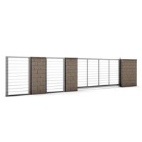 Concrete Fence with Gate 06 3D Model
