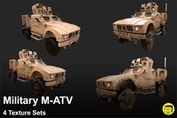 Military M-ATV (M-RAP)-with 4 different Textures set