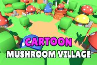 Fantasy Cartoon Mushroom Village