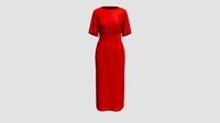 Flared Sleeve Long Dress