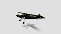 Low Poly Cartoon Fieseler Fi 156 Storch WWII
