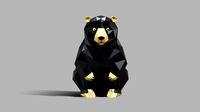 Low poly Bear decoration