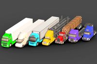 Low-poly Truck Pack