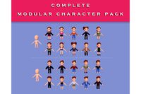 Low Poly Modular Character Assets - Complete Pack