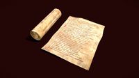 Scroll and Page of Chanson de Roland