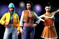 Casual Wear Girls Pack 3 - Streetwear Modern Realistic Stylized Woman Character
