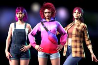 Casual Wear Girls Pack 2 - Streetwear Modern Realistic Stylized Woman Character
