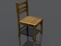 Wooden chair 3D Model