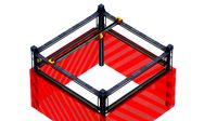 isometrical scaffolding 2x2 section