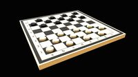Draughts game board
