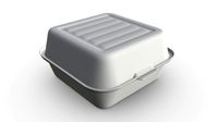 Compostable take-away container closed