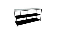 Singularity Console Table White & Black - 109487