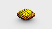 Cartoon Woven Rugby - football