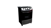 ESTUFA OREGANO HACEB 60 CM NEGRA INOX GAS NAT_AR