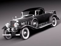 Cadillac v16 sixteen 1930 roadster 3D Model