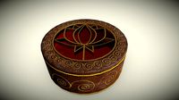 Vintage retro jewelry box PBR low-poly 3D model
