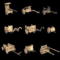 Wooden Chariots and Rickshaw Carts