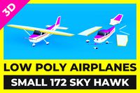 Low Poly Airplanes - Small 172 Sky Hawk