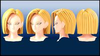 Android 18 hairstyle 3D model