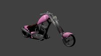 Pink Chopper Motorcycle