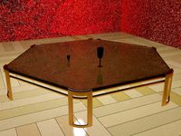 Hexagonal Glass Table