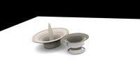 Fountain and vase