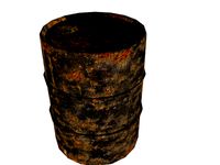 Rusty oil barrel