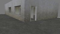 Low poly concrete building