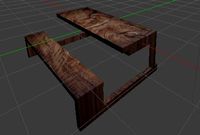 School bench table