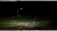 glowing light pole