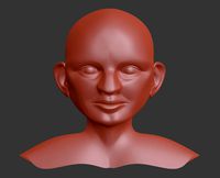 Gnome Head Base mesh
