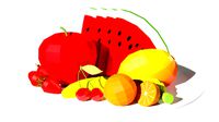 Low-poly Fruit