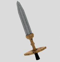 korean relics_Polished_Stone Dagger_with_Handle