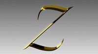 Alphabet 3D Model -Z-