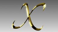 Alphabet 3D Model -X-
