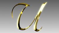 Alphabet 3D Model -U-