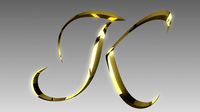 Alphabet 3D Model -K-