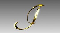 Alphabet 3D Model -I-