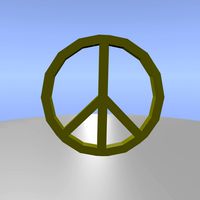 Peace Symbol Low Poly