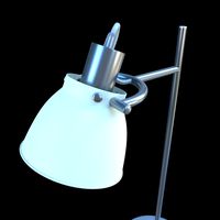 white metallic lamp