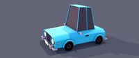 low poly car