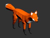 Low Poly Fox (Rigged)