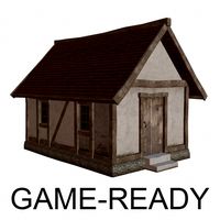Medieval House game-ready