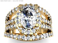 Engagement ring 3D Model